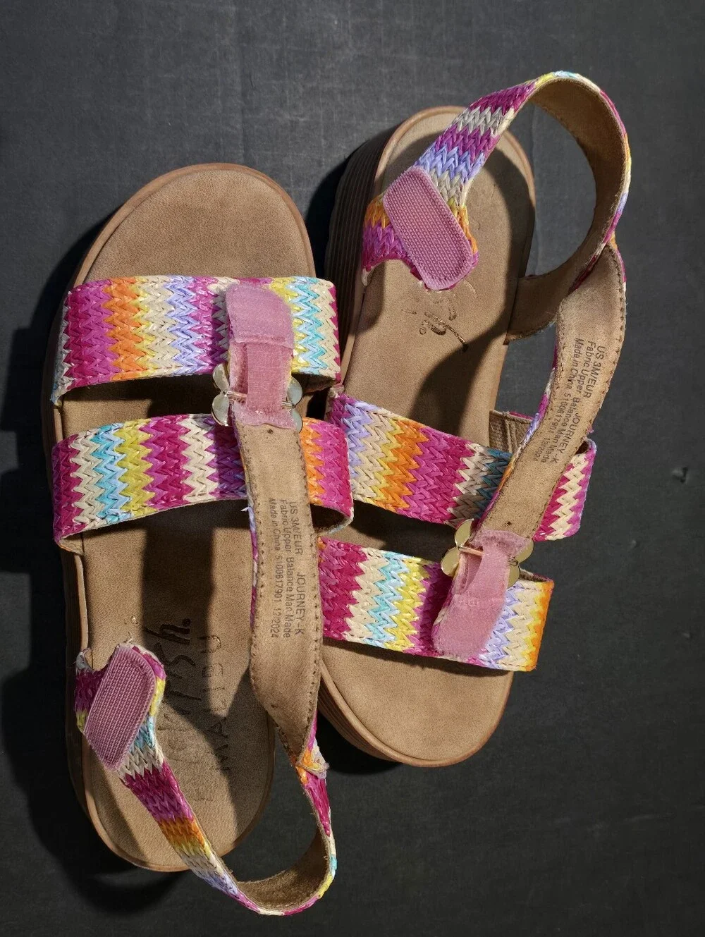 Blowfish Malibu Journey-K Strappy Platform Sandal SZ 3 KIDS